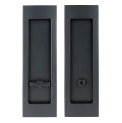 Kayar Kapı Kilit Rozet Seti Dikdörtgen WC Antrasit Satine