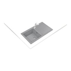 - STONE 50 B-TG METALLIC GREY - Ankastre Granit Eviye - Metalik Gri - 86 cm - 115330014
