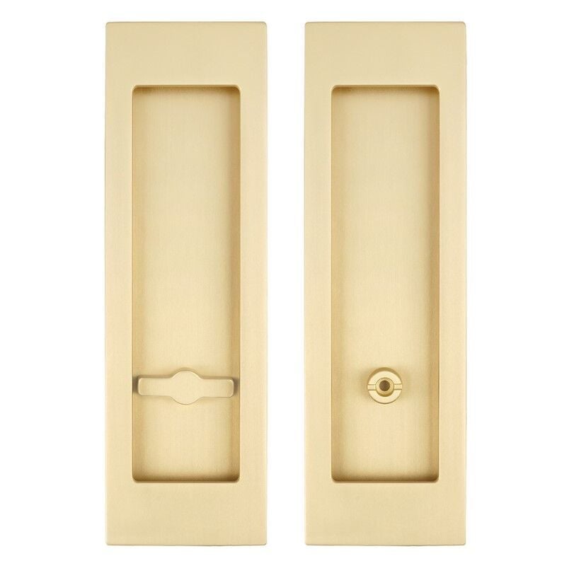 Kayar Kapı Kilit Rozet Seti Dikdörtgen WC Pirinç Mat