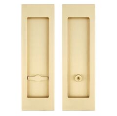 Kayar Kapı Kilit Rozet Seti Dikdörtgen WC Pirinç Mat