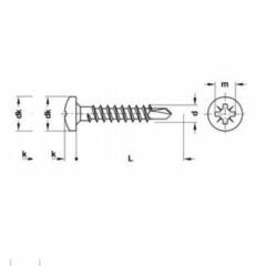 Hafele Matkap Uçlu Yassı Başlı Vida Gal.3,9X19mm (1000 Adet)