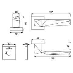 PIRA Kapı Kolu Seti Oda Inox