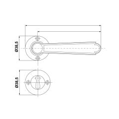 Hafele Kapı Kolu Seti Stile 900 Oda Antik Bronz