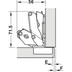 Hafele METALLA 310 K 155° Frenli Düz