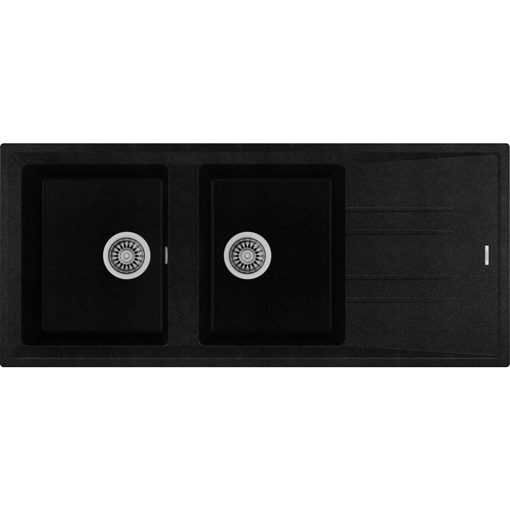 - Stone 80 B-Tg Black - Ankastre Granit Eviye - Siyah - 116 cm - 115400002