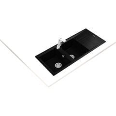 - Stone 80 B-Tg Black - Ankastre Granit Eviye - Siyah - 116 cm - 115400002