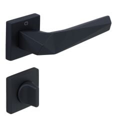 PIRA Kapı Kolu Seti WC Siyah Mat