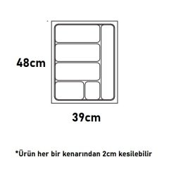 Hafele Smart Çatal Kaşıklık Gümüş Renk, 39x48cm