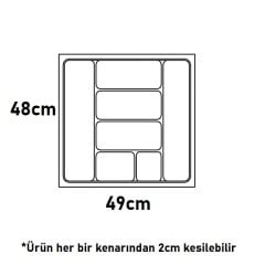 Hafele Smart Çatal Kaşıklık Gümüş Renk, 49x48cm