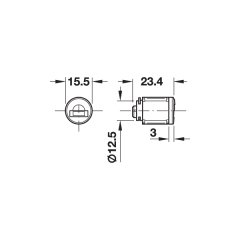 Hafele Sürgülü Kilit Çelik Nikel Kpl.30Mm