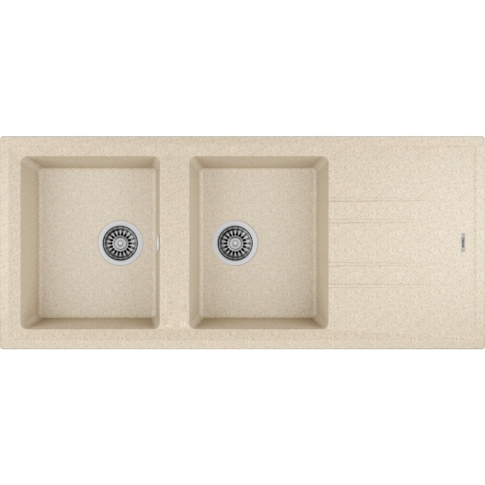 Stone 80 B-Tg Topas Beige - Ankastre Granit Eviye - Bej - 116 cm - 115400003