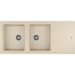 Stone 80 B-Tg Topas Beige - Ankastre Granit Eviye - Bej - 116 cm - 115400003