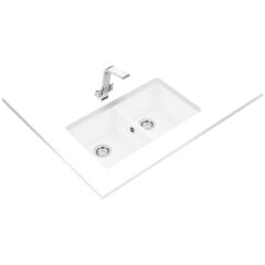 SQUARE 760 TG ARTIC WHITE Tezgahaltı Granit Eviye Beyaz 76 cm 115260028