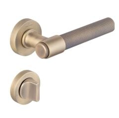 BRIA-K Kapı Kolu Seti WC Antik Pirinç Fırçalanmış