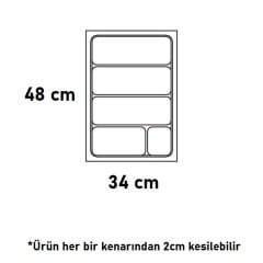 Hafele Smart Çatal Kaşıklık Beyaz Renk, 34x48cm