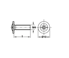 Hafele Kulp Vidası Galvaniz M4X23mm (100 Adet)