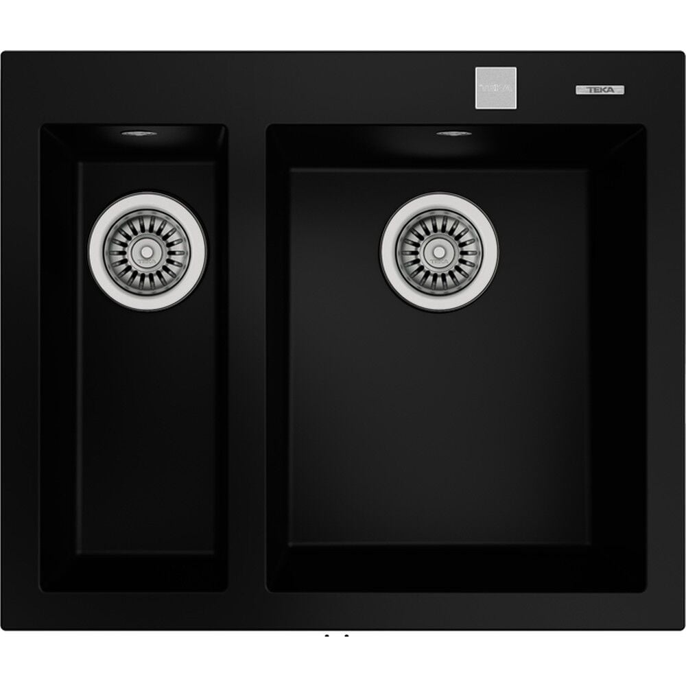 FORSQUARE 590 TG BLACK Ankastre Kumanda Sifonlu Granit Eviye Siyah 59 cm 115260019