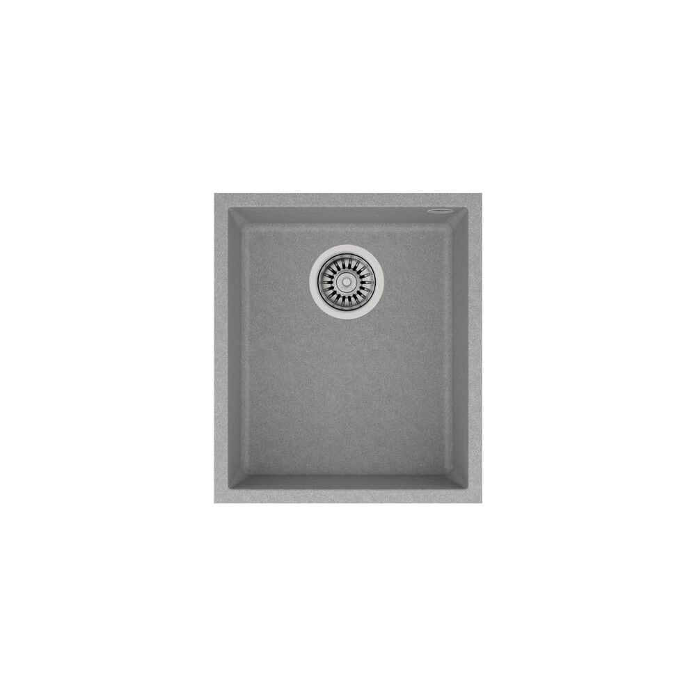 SQUARE 34.40 TG STONE GREY Tezgahaltı Granit Eviye Gri 34 cm 115230031