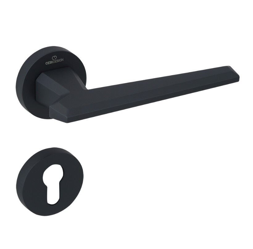 SINA Kapı Kolu Seti Yale Antrasit Satine