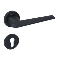 SINA Kapı Kolu Seti Yale Antrasit Satine