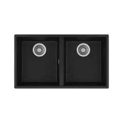 SQUARE 760 TG BLACK Tezgahaltı Granit Eviye Siyah 76 cm 115260024