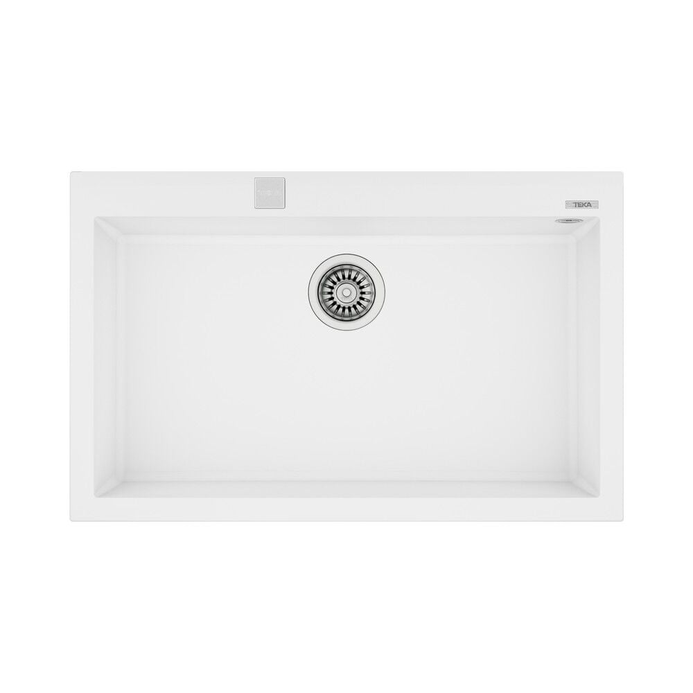 FORSQUARE 72.40 TG ARTIC WHITE Ankastre Kumanda Sifonlu Granit Eviye Beyaz 72 cm 115230004