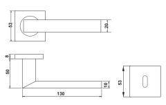 Hafele PROFIT II-Kol Seti Banyo Tipi (WC) Antik Bronz