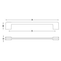Hafele Mobilya Kulpu Tera 320mm Parlak Rose