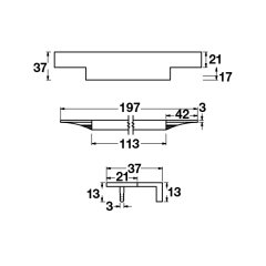 Hafele Profil Kulp Stairway2 197mm Parlak Krom