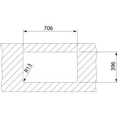 - Be Lınea Pureclean 71.40 - Tezgahaltı Eviye - Paslanmaz Çelik - 71 cm - 115000066
