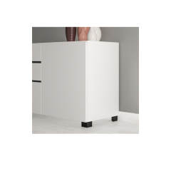 Hafele AIDA 80 Mobilya Ayağı Mat Siyah 80x50mm