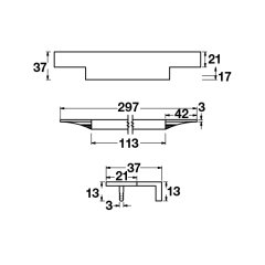 Hafele Profil Kulp Stairway2 297mm Parlak Krom