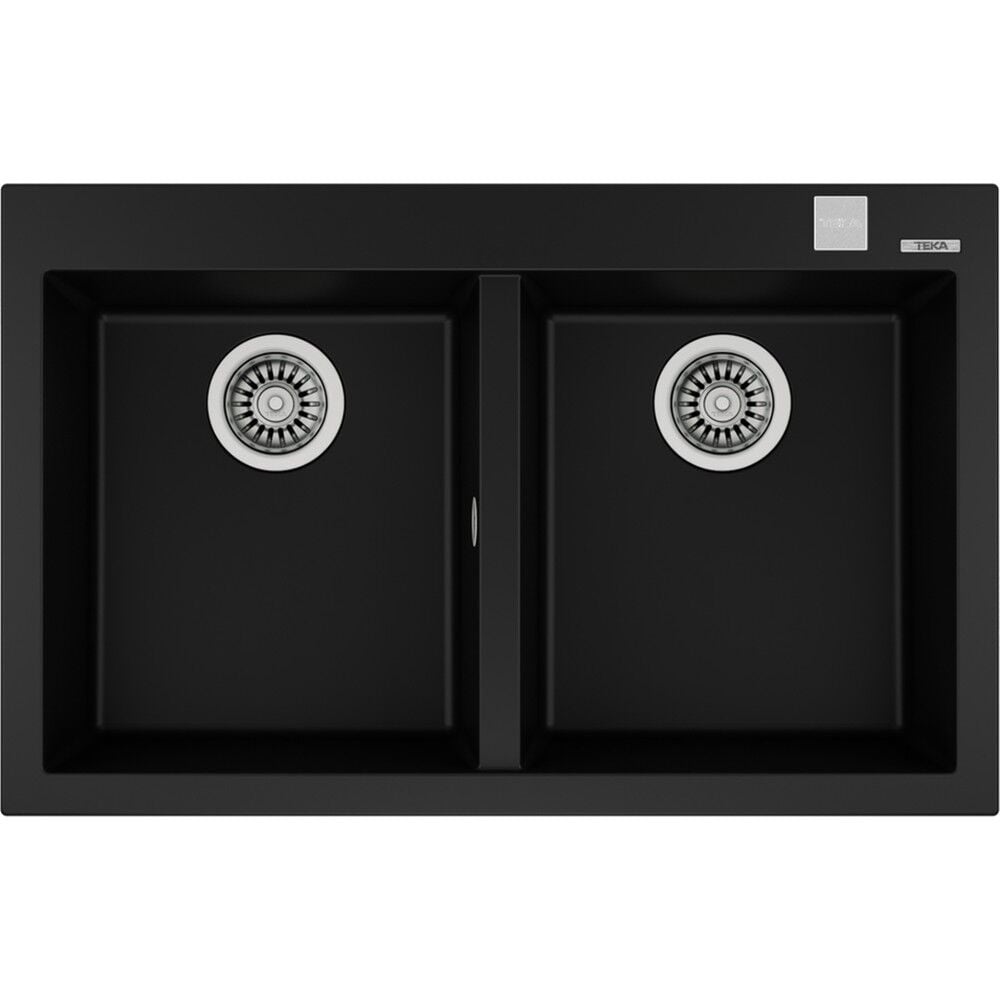 FORSQUARE 790 TG BLACK Ankastre Kumanda Sifonlu Granit Eviye Siyah 79 cm 115260014