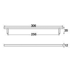 Hafele Mobilya Kulpu Thor 256mm Paslanmaz Çelik