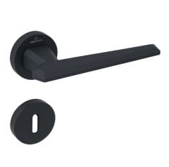 SINA Kapı Kolu Seti Oda Siyah Mat