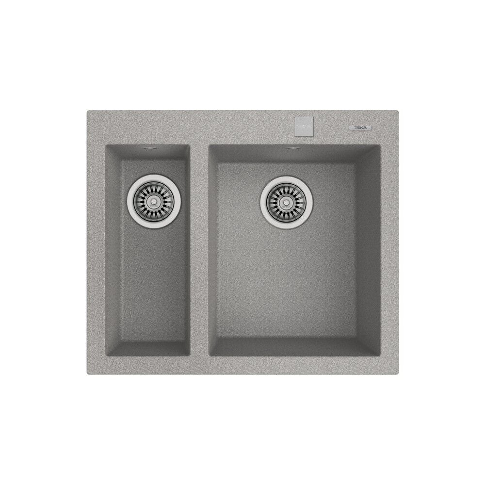 FORSQUARE 590 TG STONE GREY Ankastre Kumanda Sifonlu Granit Eviye Gri 59 cm 115260020