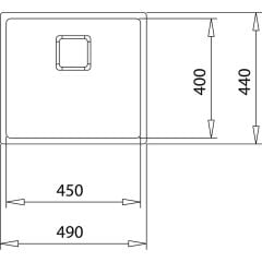 FLEXLINEA RS15 45.40 Ankastre/Tezgaha Sıfır/Tezgahaltı Eviye Paslanmaz Çelik 45 cm 115000013