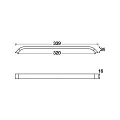 Hafele Mobilya Kulpu Barte 320mm Mat Siyah