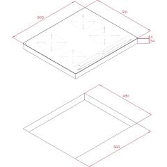 - IZC 64010 BK MSS - Ankastre Cam Seramik İndüksiyonlu Ocak - 7200 W - Siyah - 60 cm - 112520015