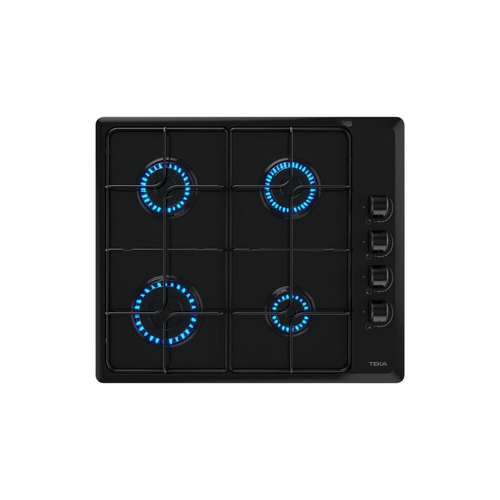 - Hlx 640 KBC0E Bk (E5) - Ankastre Paslanmaz Çelik Gazlı Ocak - Emaye Izgara - Siyah - 60 cm - 112620029