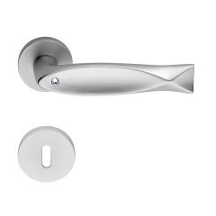 Fish Crystal Kapı Kolu Seti Mat Krom Oda - Hızlı Montaj