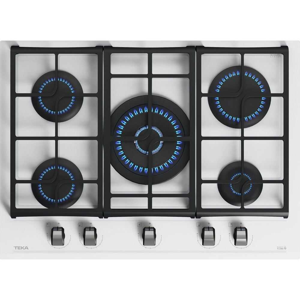 - Gzc 75330 Xbn Wh - Ankastre Exactflame Teknolojili Kristal Wok Gözlü Cam Gazlı Ocak - Döküm Izgara - Beyaz - 70 cm - 112570176