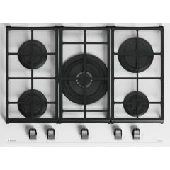 - Gzc 75330 Xbn Wh - Ankastre Exactflame Teknolojili Kristal Wok Gözlü Cam Gazlı Ocak - Döküm Izgara - Beyaz - 70 cm - 112570176