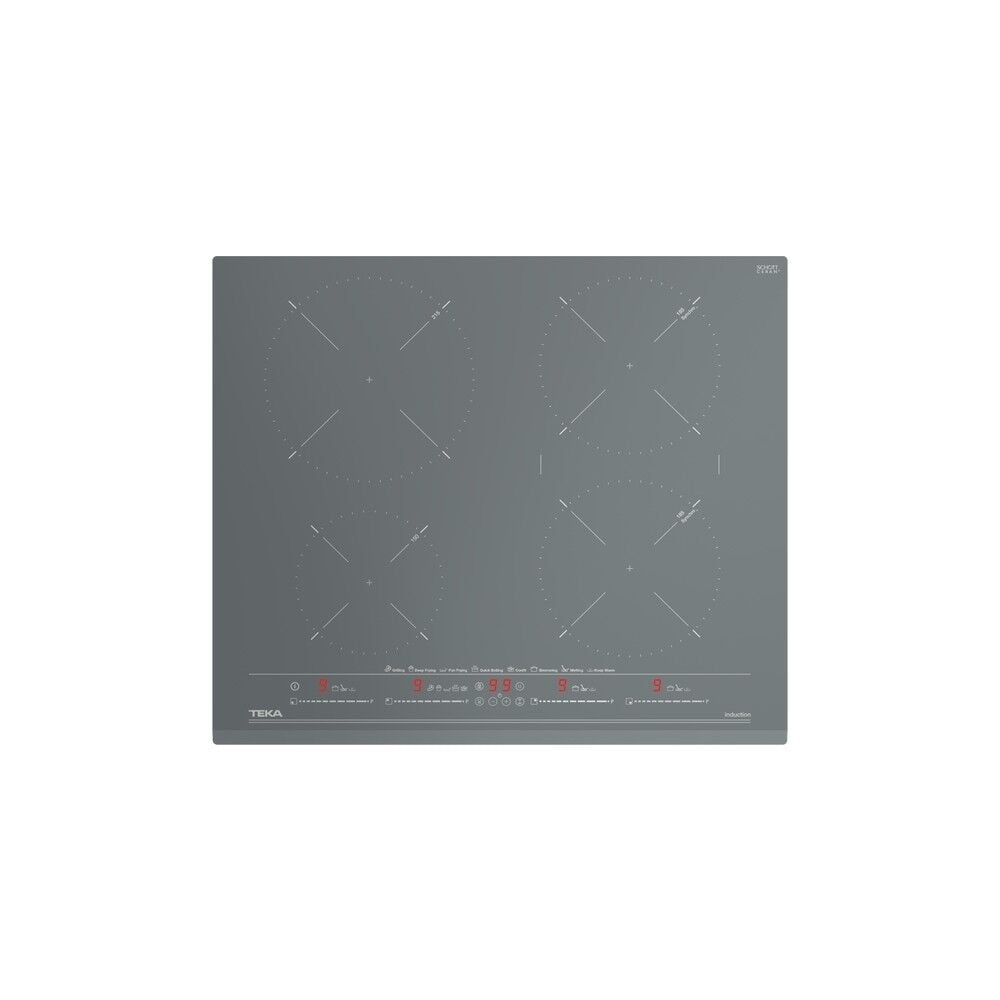 IZC 64630 ST Ankastre İndüksiyonlu Ocak 7400 W Cam Yüzeyli 60 cm Dört Gözlü Gri Modern Tasarım 112500026