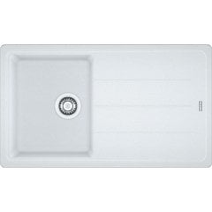 Franke Granit Eviye Tek Gözlü Damlalıklı Basis BFG 611-86 Bianco
