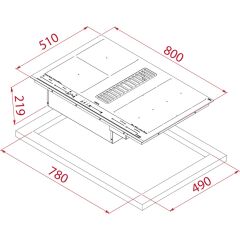 - Hob Aff 87601 Mst Bk - Ankastre Davlumbazlı Ocak - 7200 W - Siyah - 80 cm - 112730000