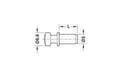 Hafele Variofix ⌀ 5 mm Matkap Deliği İçin Bastırılarak Montaj Çektirme Mili (100 Adet)