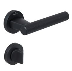 FUGI-K Kapı Kolu Seti WC Siyah Mat