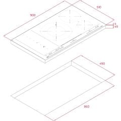 - Izs 97630 Mst Bk - Ankastre Cam Seramik Indüksiyonlu Ocak - 10800 W - Siyah - 90 cm - 112500034