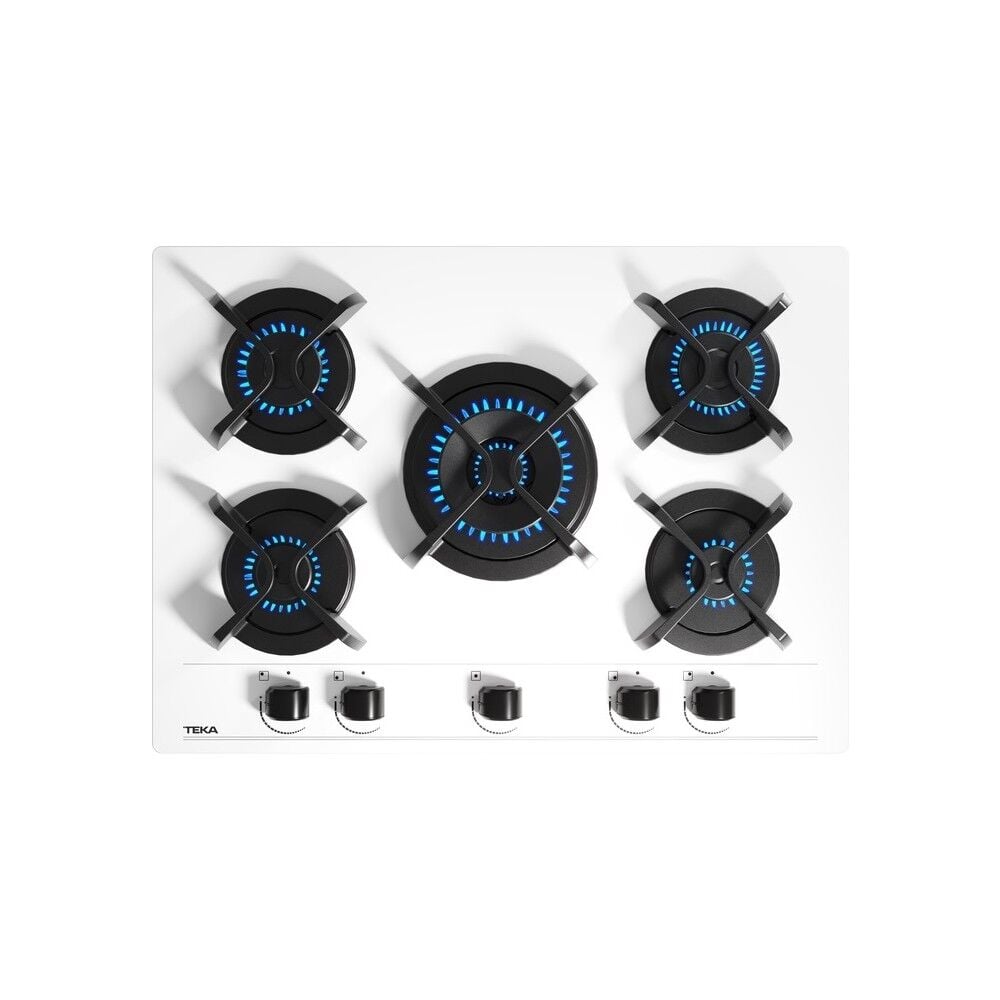 - Gbc 75030 Kbc Wh - Ankastre Exactflame Teknolojili Kristal Wok Gözlü Cam Gazlı Ocak - Döküm Izgara - Beyaz - 70 cm - 112580053